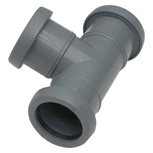 Pipelife Topfit PP T-stuk 90gr 3x mof, grijs
