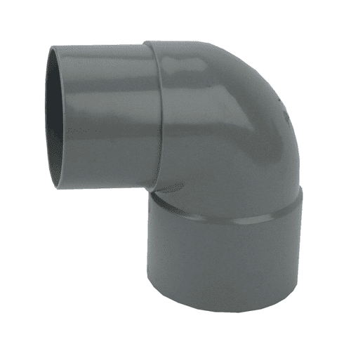Pipelife HWA bocht 87,5gr verj.spie-eind, lijmverbinding, grijs / wit