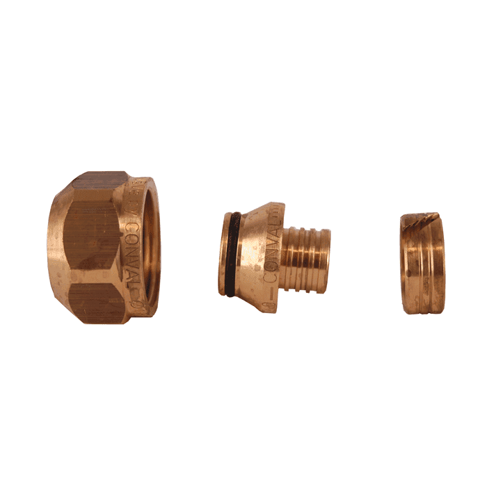 Conval WaVe Euro adapter, vernikkeld