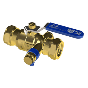 Raminex kogelkraan S28 premium antikalk, 2x knel en aftapper