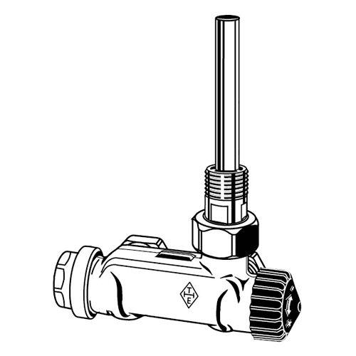 Heimeier E-Z ventiel, haaks