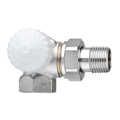 Heimeier V-exact thermostatische afsluiter met voorinstelling, dubbelhaaks, binnendraad