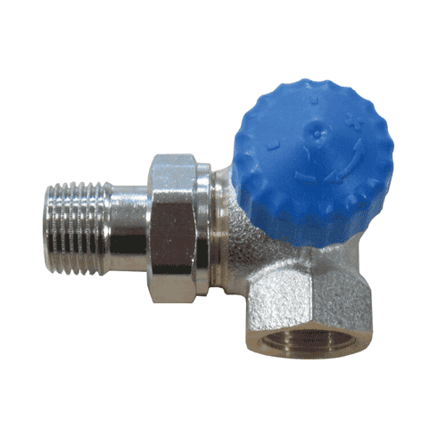 Heimeier Duolux thermostatische afsluiter, dubbel haaks rechts