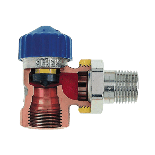 Heimeier thermostatische afsluiter, haaks