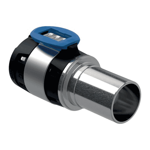 Geberit FlowFit overgang met Mapress, RVS